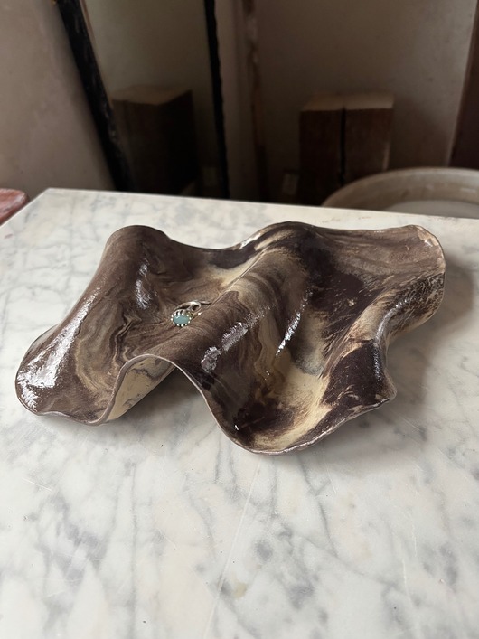 pojemniki na biżuterię Ceramiczna Rzeźba Fala na Biżuterię Waterfalls