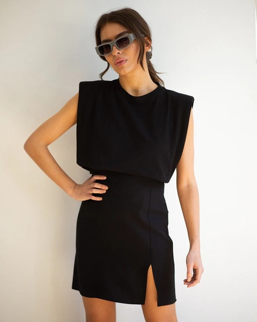 spódnice mini SPÓDNICA MINI PEPPER black