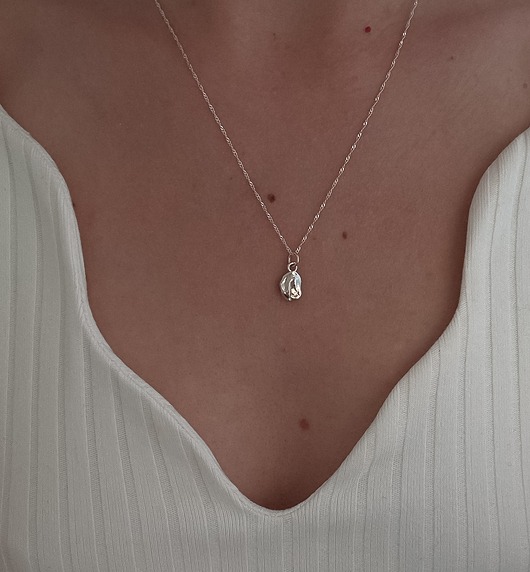 srebrne naszyjniki Naszyjnik Perła Tęsknota