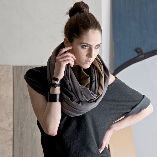 Tuba Komin Szal 2w1 GRAFIT CAFFEE LATTE CADOaccessories