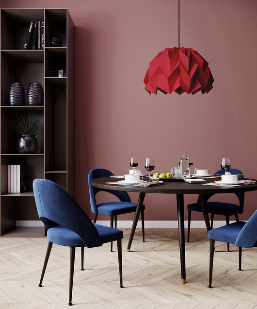 lampy wiszące Lampa wisząca origami ICEBERG L burgundowa