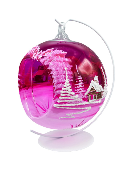 bombki Bombka Lampion ze stojakiem: różowy