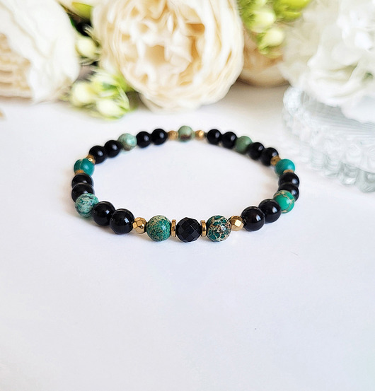 bransoletki z kamieni naturalnych Ochrona i pozytywne myśli- Elegancka bransoletka z Turmalinem