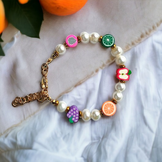 bransoletki z kamieni naturalnych Perły z owocami : bransoletka : summer collection
