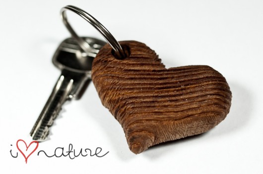 Rustykalne Serce Brelok i love nature