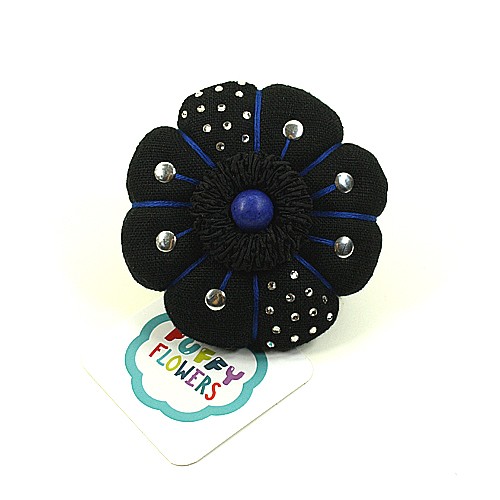 Broszka Puffy Flowers - nocne niebo Inpamo