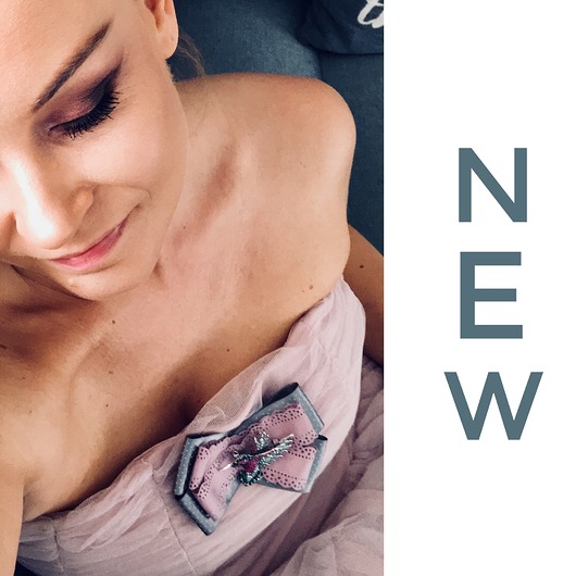 Brosza Koliber   NEW Pudrowy Różowy