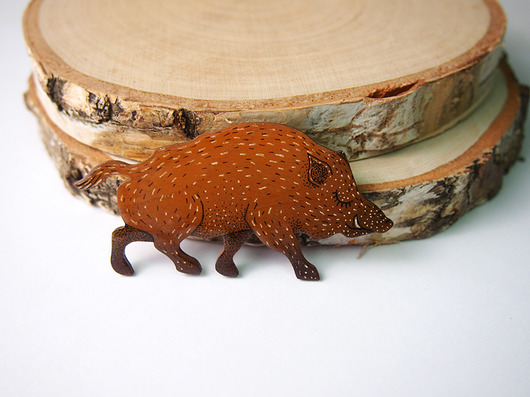  Broszka  Dzik  Made in Forest