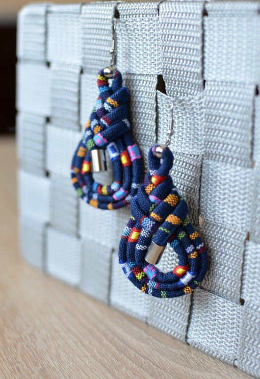 kolczyki - inne Kolczyki etniczne boho GIPSY PLAIT