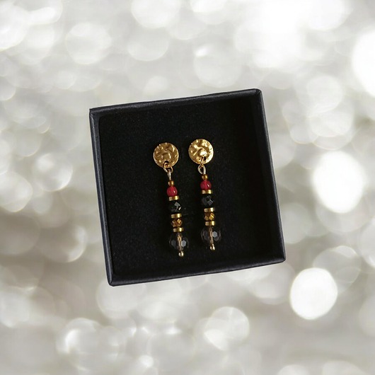 kolczyki z kamieniami Kolczyki jesienne : ozdobne sztyfty