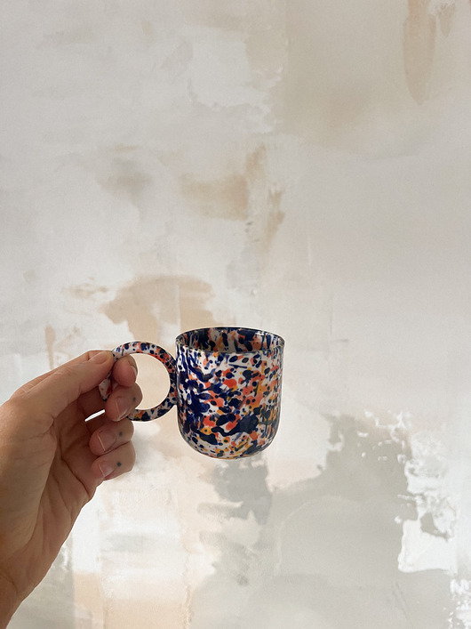 kubki Kubek porcelanowy nakrapiany espresso MARE