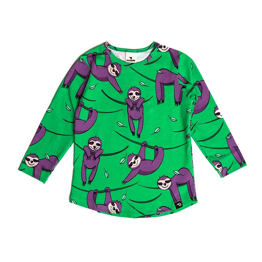 bluzki dla chłopców Longsleeve Zielony Leniwiec