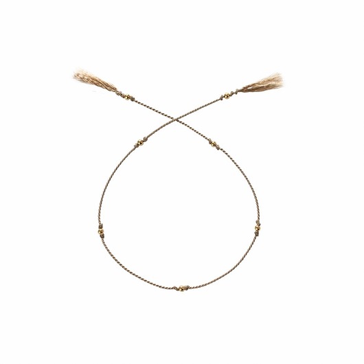 Jedwabna bransoletka na nogę ESENCJA LATA Vander jewelry