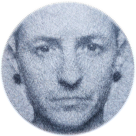 obrazy Chester Linkin Park - Fotorealistyczny unikalny Obraz z Nici String Art 60cm