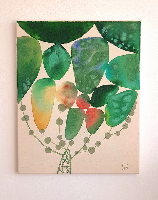 obrazy Obraz akwarelowy na płótnie 60x40 cm - Drzewo szczęścia i obfitości