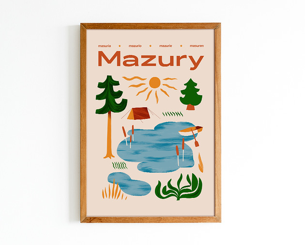 plakaty Plakat Mazury A3
