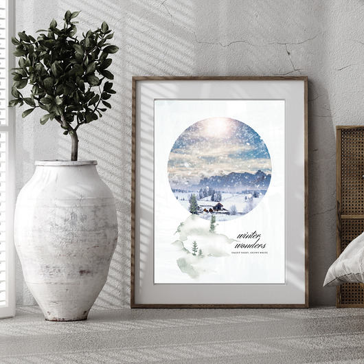 plakaty Plakat Winter landscape