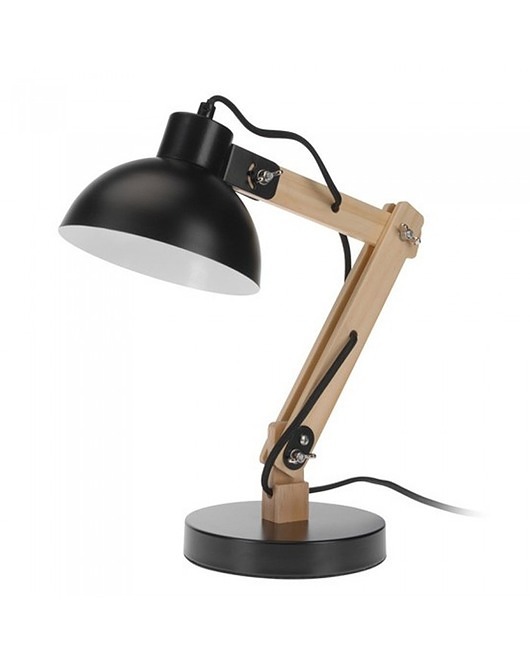 Lampa Biurkowa Drewniana czarna MIA home