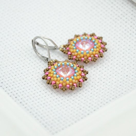 kolczyki swarovski Kolczyki Swarovski Pink coral