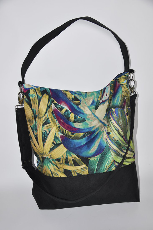 torby XXL Torba hobo XXL - print monstera