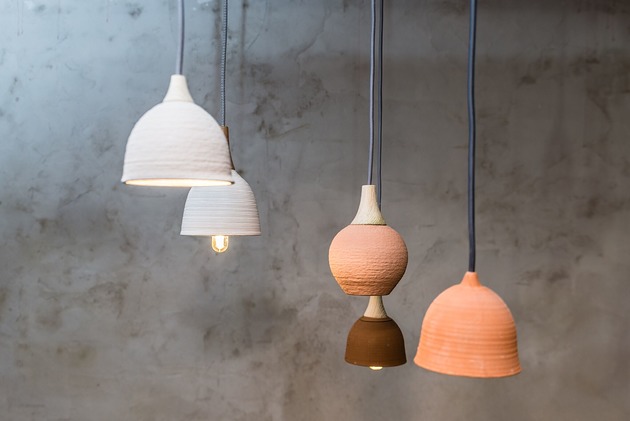 Lampa terracotowa Qu pracownia