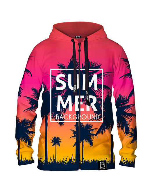 bluza z kapturem damska Damska Bluza Expres Zamek DR.CROW Sunset