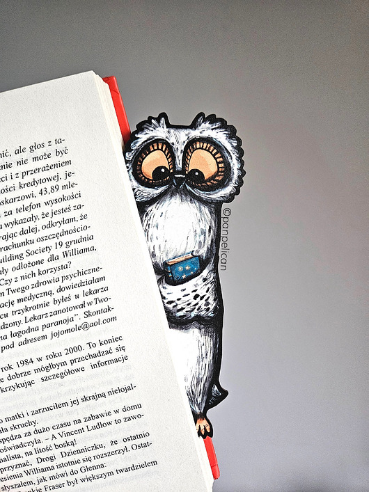 zakładki do książek Zakładka do ksiązki Sówka biała