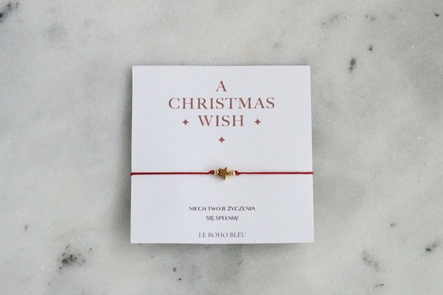 bransoletki na sznurku A Christmas Wish - Bransoletka z gwiazdką, spełniająca życzenia ;)