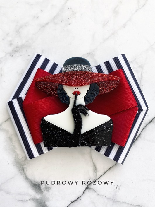 broszki Kolekcja Pop Art Dama  Brosza z Damą 1 szt