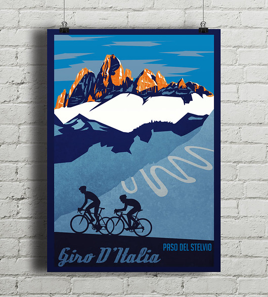 Giro d'Italia - vintage plakat rowerowy A2 minimalmill