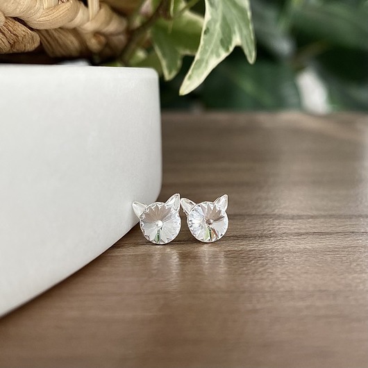 kolczyki swarovski Koty! kolczyki - kryształy Swarovski - kotki Kryształowe (mniejsze)