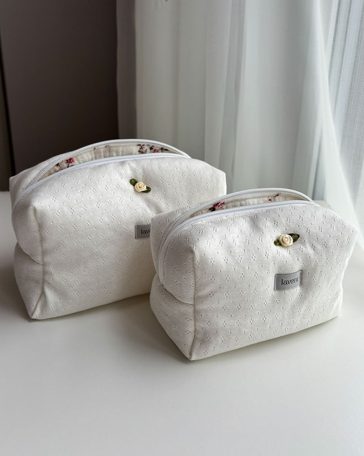 kosmetyczki Kosmetyczka Pointelle Cloudy Cream