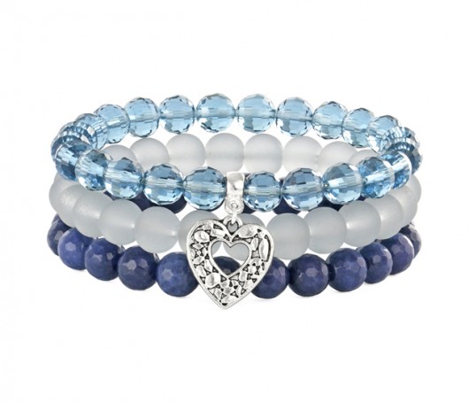 Simply Charm-Denim,navy blu, gray & silver trio. Lavoga