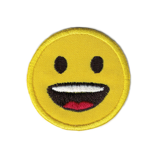 naszywki na ubrania Naszywka naprasowanka EMOJI WESOŁA termoprzylepna haft 5,5cm