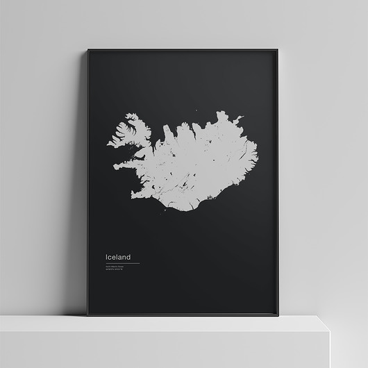 plakaty Islandia - Plakat Minimalistyczny