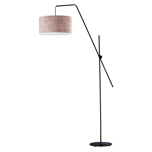 lampy podłogowe Regulowana lampa stojąca do salonu z welurowym abażurem BILBAO VELUR