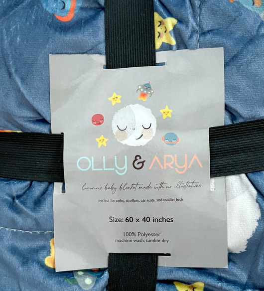 kocyki, kołderki, pościel dla dzieci Kocyk z ilustracjami kosmosu