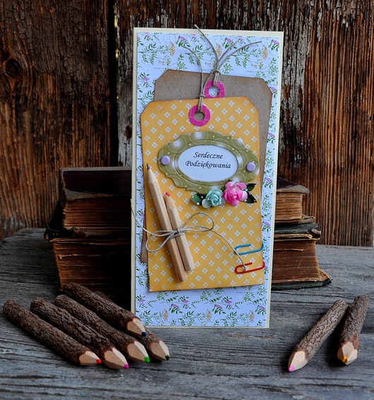 kartki scrapbooking Dla nauczyciela