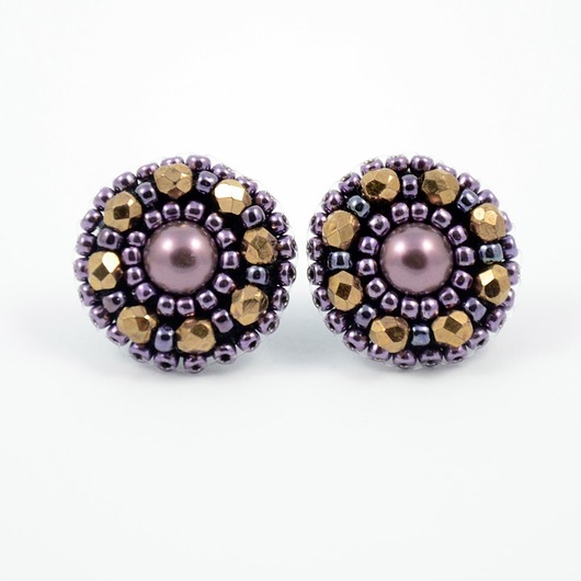 kolczyki swarovski Kolczyki Swarovski Groszki mocca