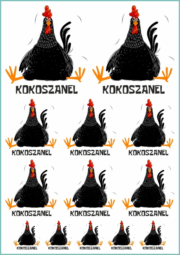 tatuaże zmywalne, tymczasowe Tatuaż tymczasowy "Kokoszanel"