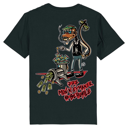 Koszulka biała męska - unisex - Moneymaker BeHustle Apparel