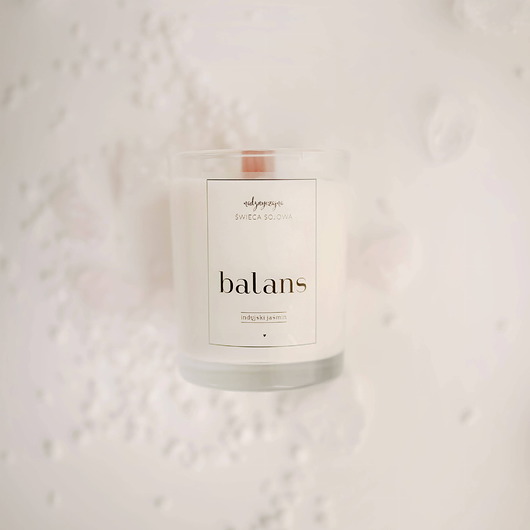 świece zapachowe Świeca sojowa w szklance 220 ml - Balans INDYJSKI JAŚMIN