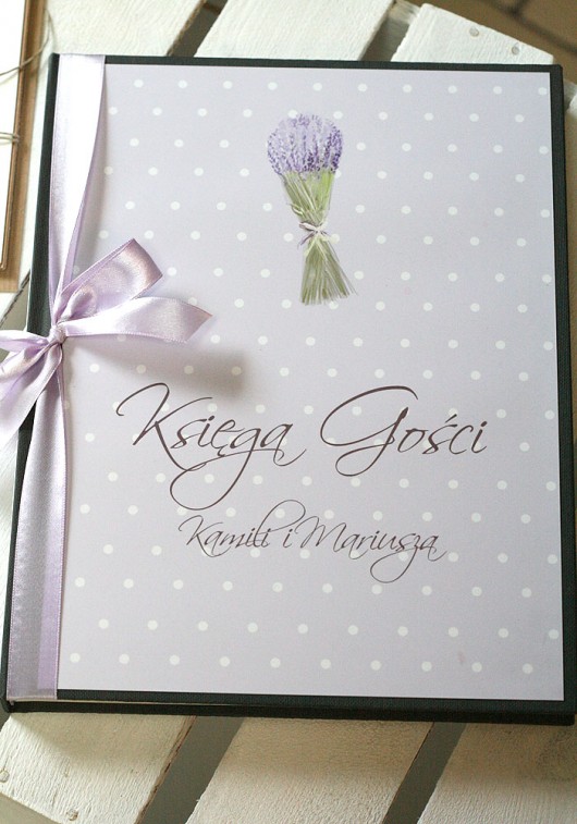 księgi gości i albumy ślubne Lawenda  - wyjątkowa księga gości