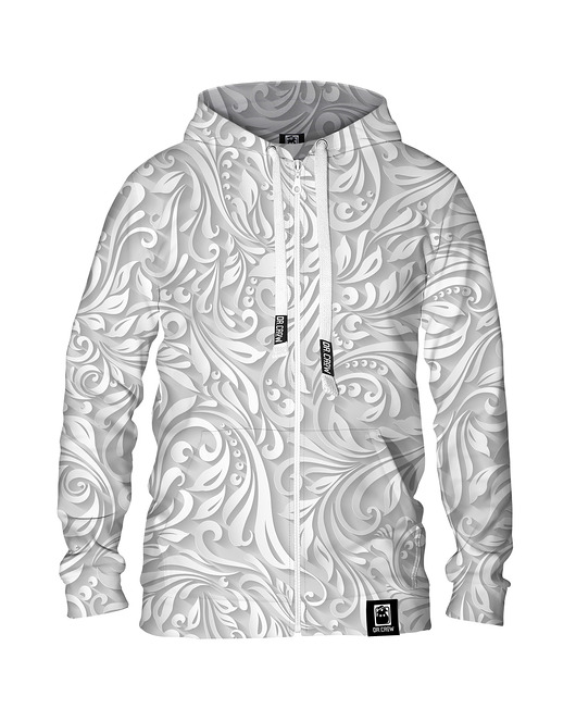 bluzy męskie Męska Bluza Expres Zamek DR.CROW White Paisley