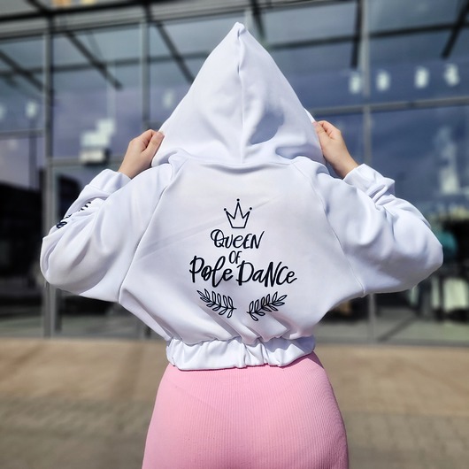 bluza z kapturem damska Bluza Reglan Zamek 'QUEEN OF POLE DANCE