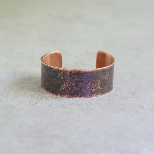 bransoletki - inne Bransoletka miedziana z ciemną patyną 16,3x2,5 cm