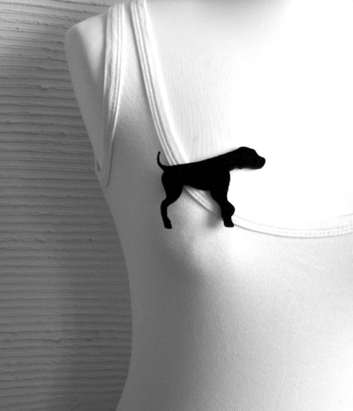 felt dog... felt label