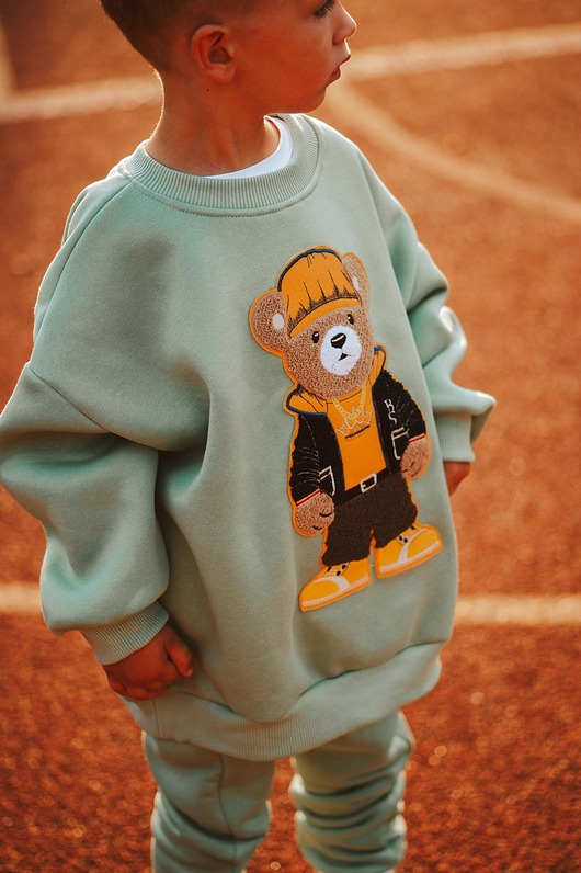 bluzy dla chłopców Dres oversize Axel Teddy