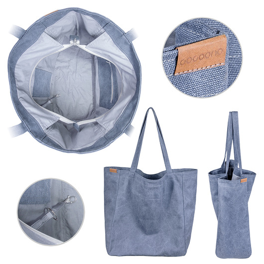 Big Lazy bag torba ciemnoniebieska na zamek hairoo