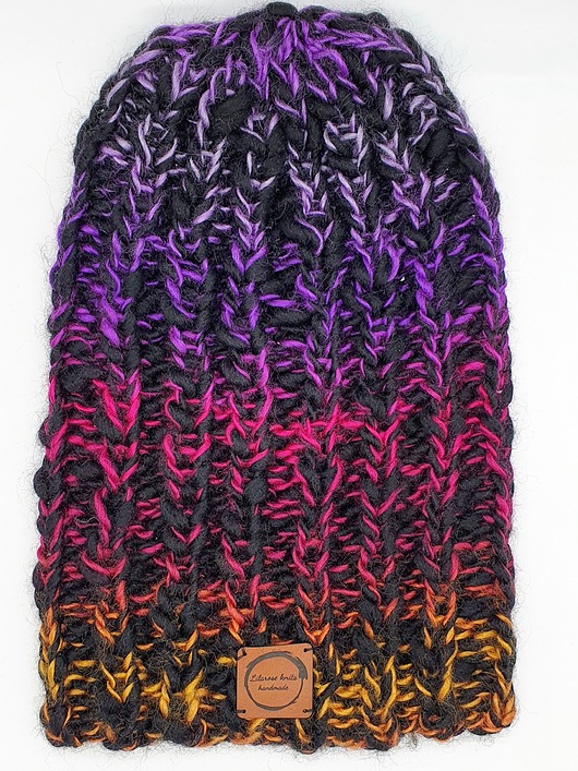 czapki damskie CZAPKA HANDMADE smerfetka